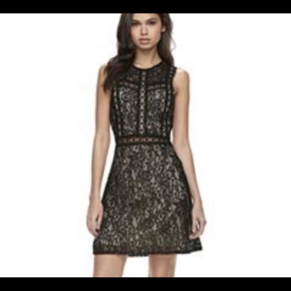 Disney Beauty and the Beast black/nude dress